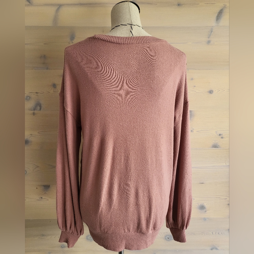 American Eagle Soft & Sexy Plush Oversized Sweater Dusty Rose size S - Picture 2 of 6